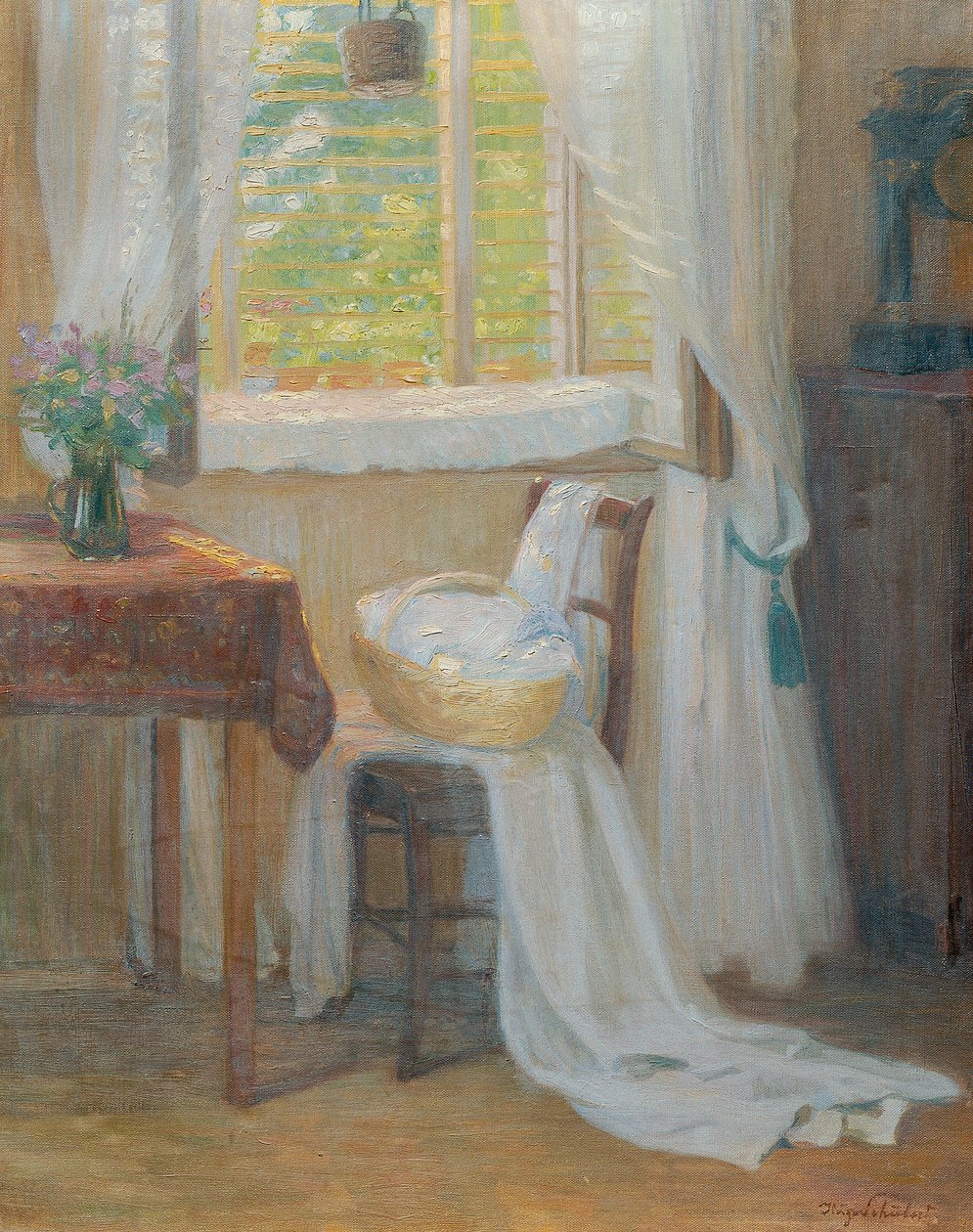 Interno con finestra da Hugo Schubert