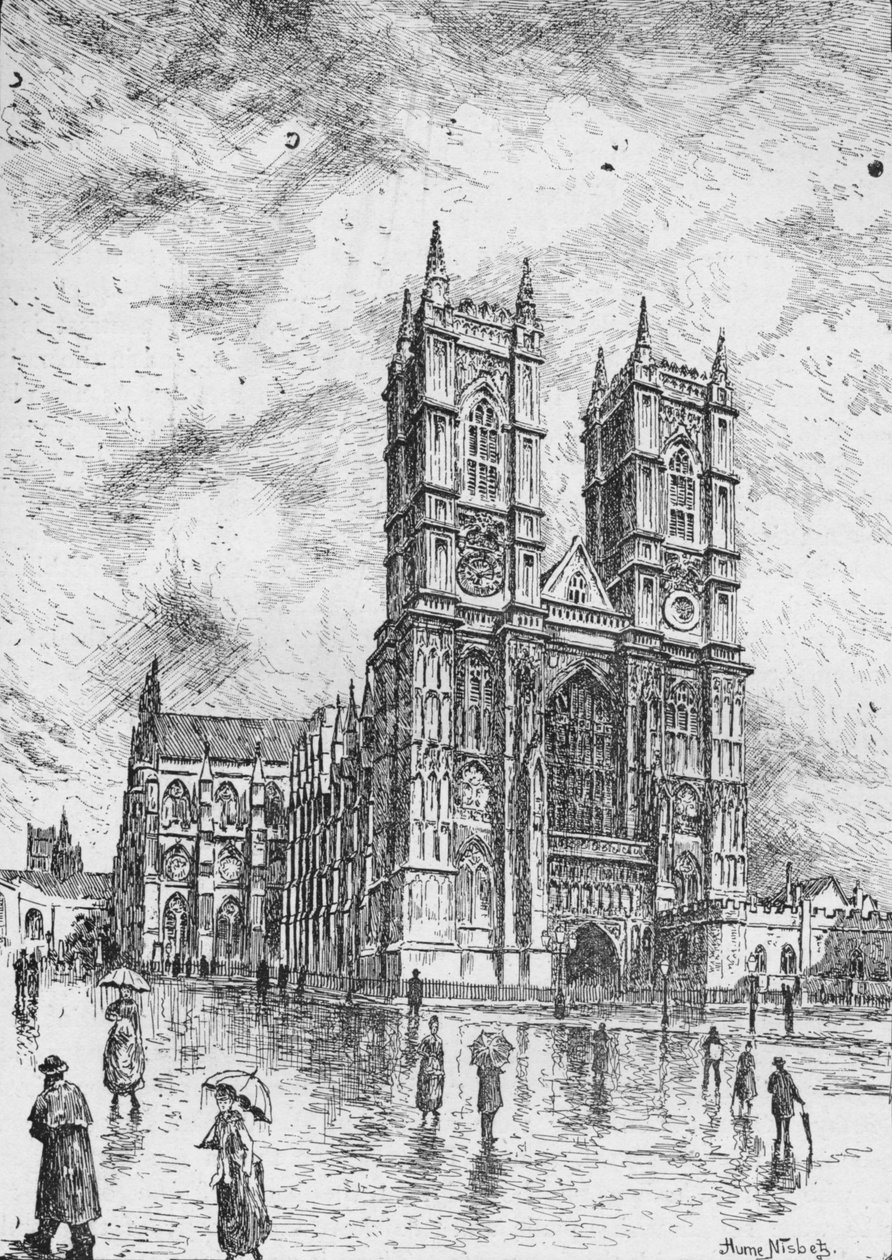 Abbazia di Westminster, 1890 da Hume Nisbet