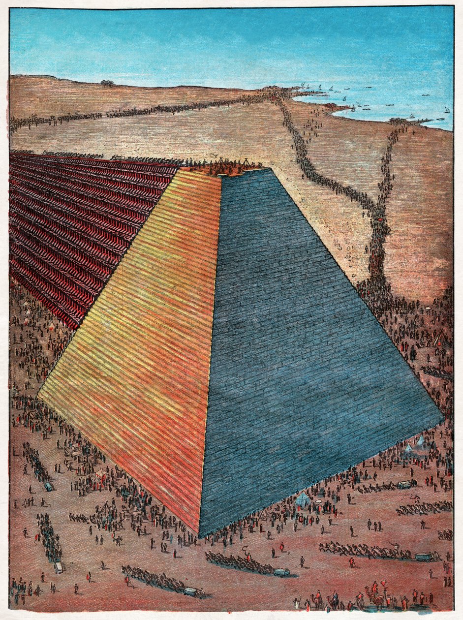 Piramide di Cheope. 1927 (incisione) da Hungarian School