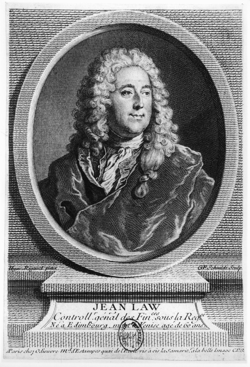 John Law (1671-1729) da Hyacinthe Francois Rigaud