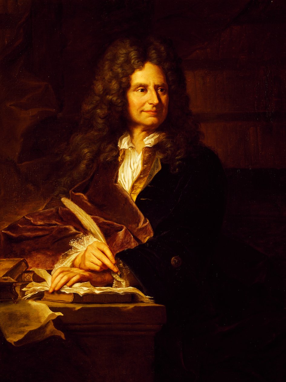 Ritratto di Nicolas Boileau-Despreaux da Hyacinthe Francois Rigaud