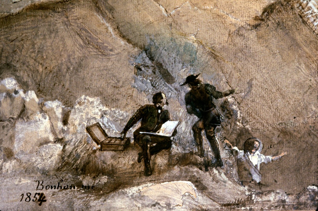 Ignace Francois Bonhomme che dipinge all