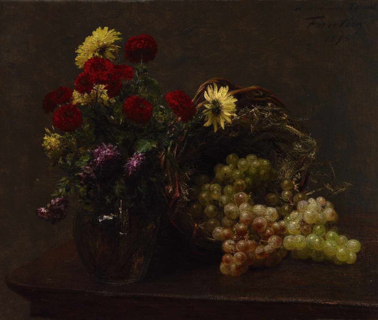 Fiori e uva da Ignace Henri Jean Fantin Latour