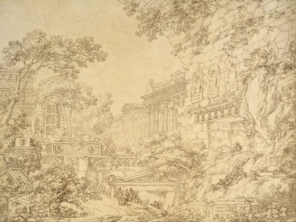 Paesaggio con rovine da Ignazio Degotti