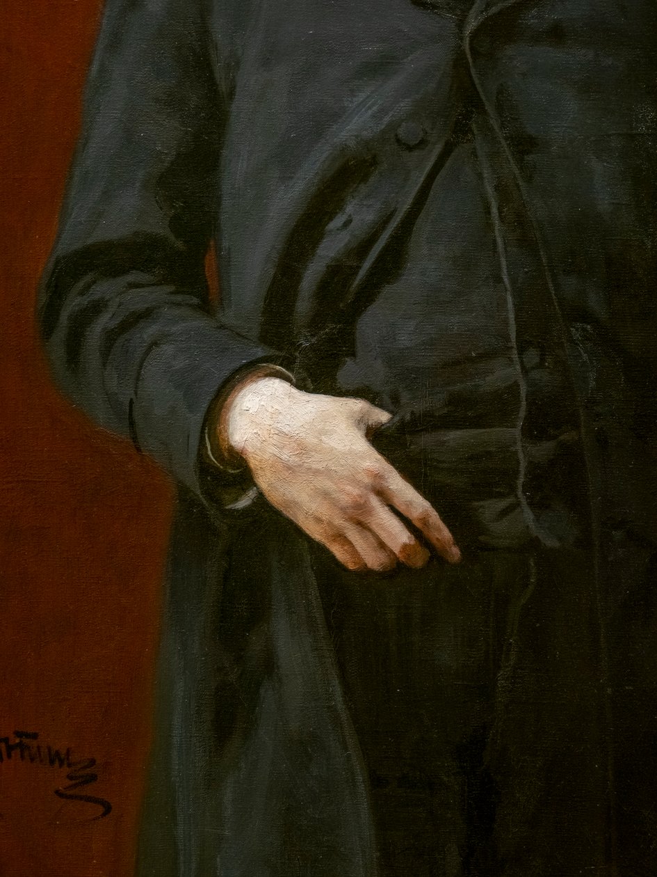 Alexander Glazunov (dettaglio) da Ilya Efimovich Repin