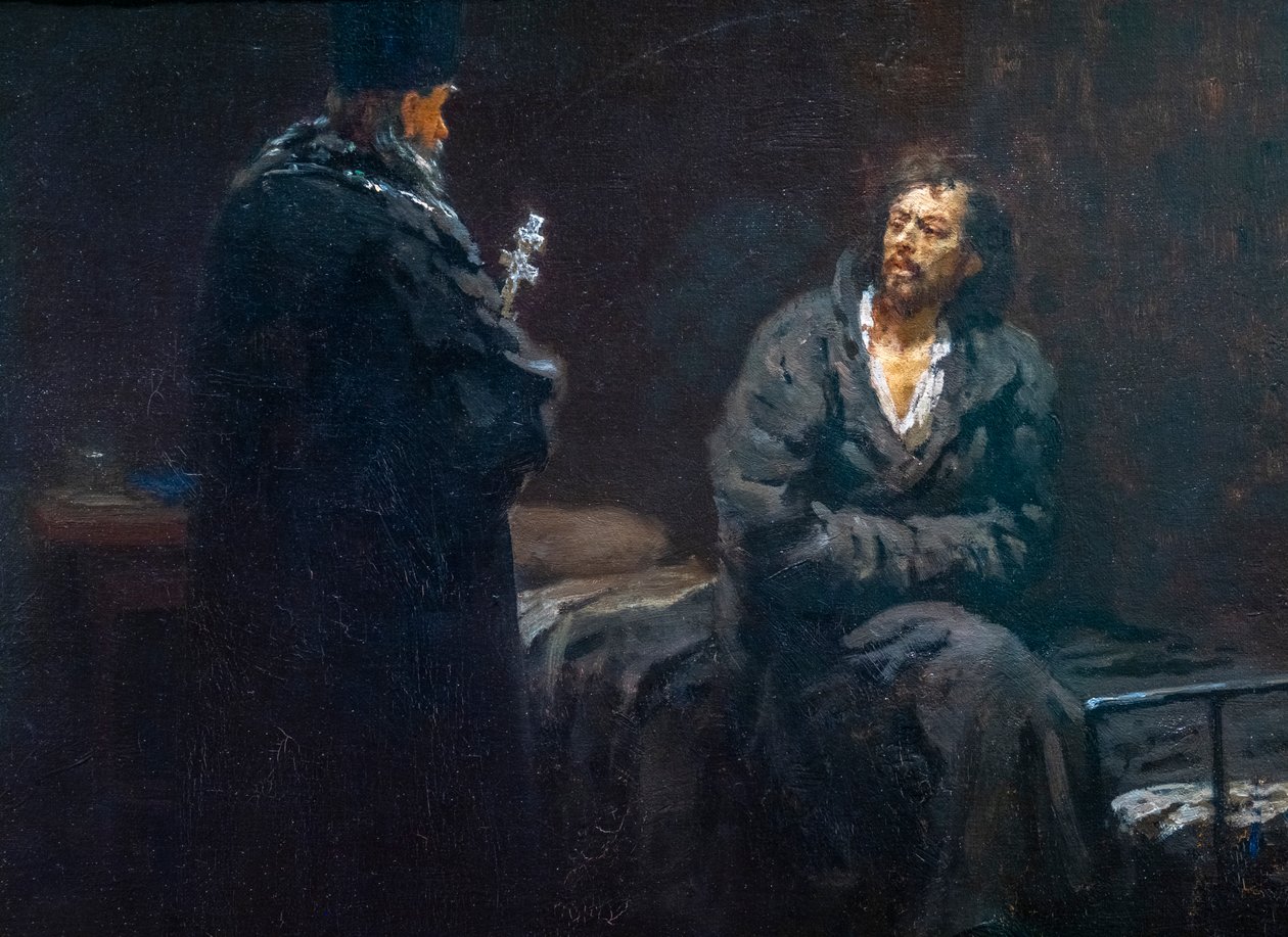 Prima della confessione da Ilya Efimovich Repin