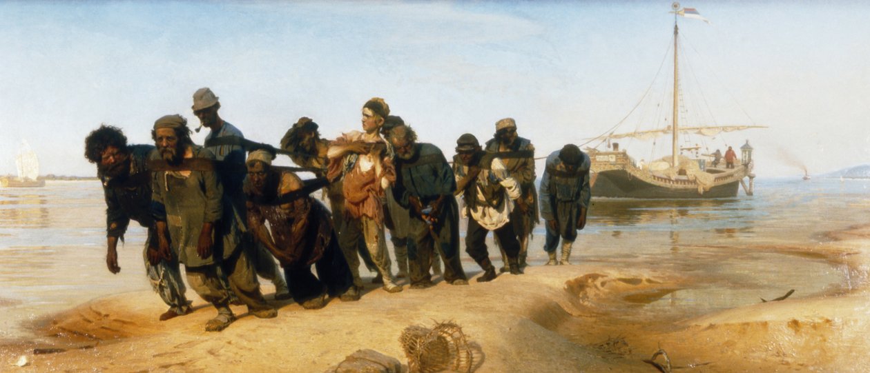 I barcaioli sul Volga (Russia) da Ilya Efimovich Repin