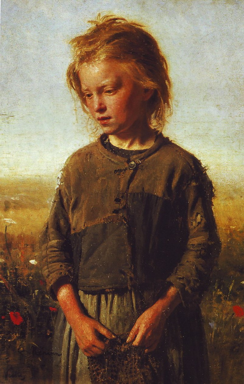 Ragazza pescatrice da Ilya Efimovich Repin