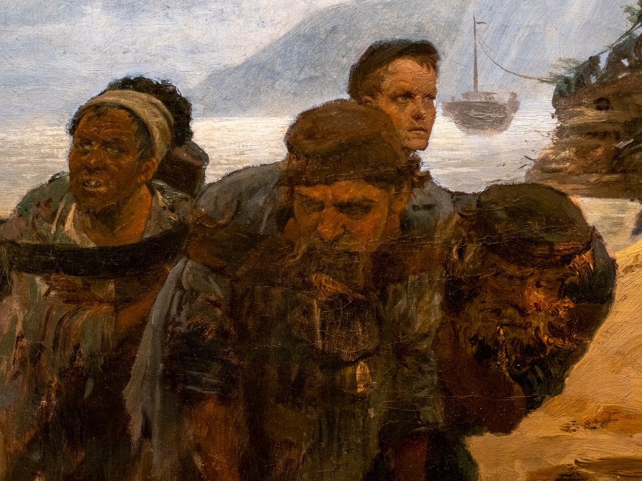 Torri che attraversano un guado (dettaglio) da Ilya Efimovich Repin