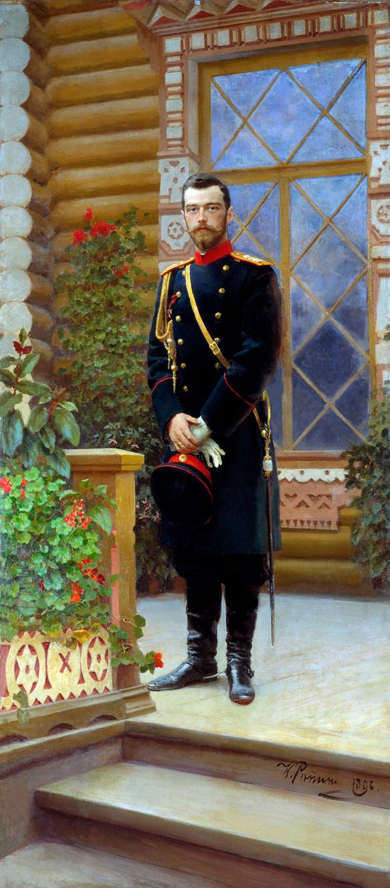 Zar Nicola II di Russia da Ilya Efimovich Repin