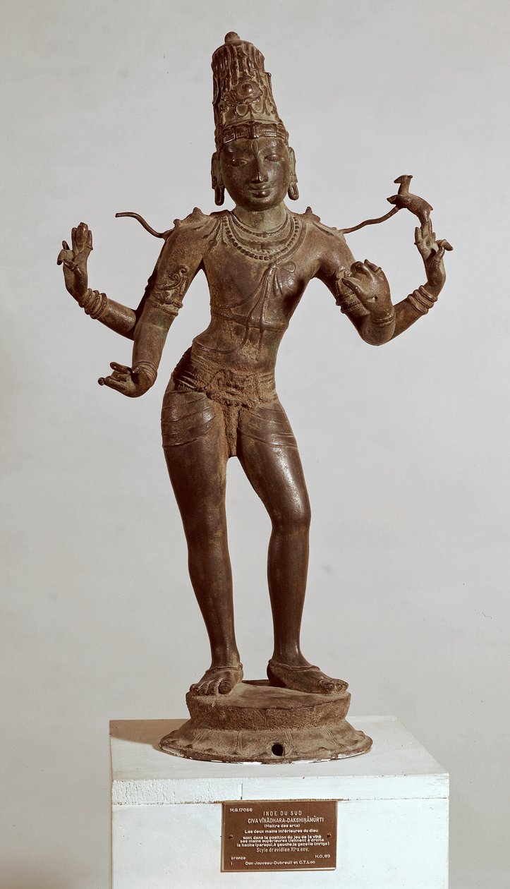 Shiva Vinadhara Dakshina-Murti, Dravidico (bronzo) da Indian School