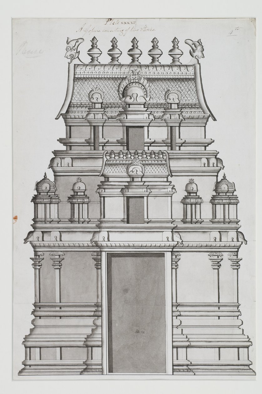 Un gopuram a due piani da Indian School