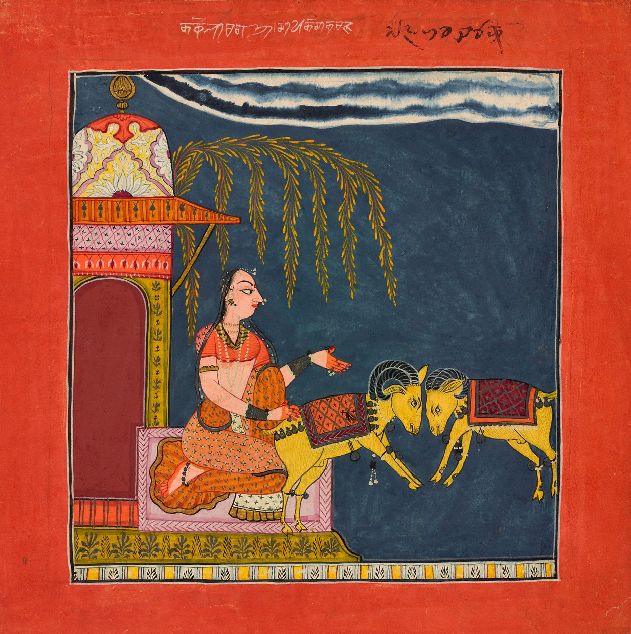 Kaccheli Ragini, da un Ragamala da Indian School