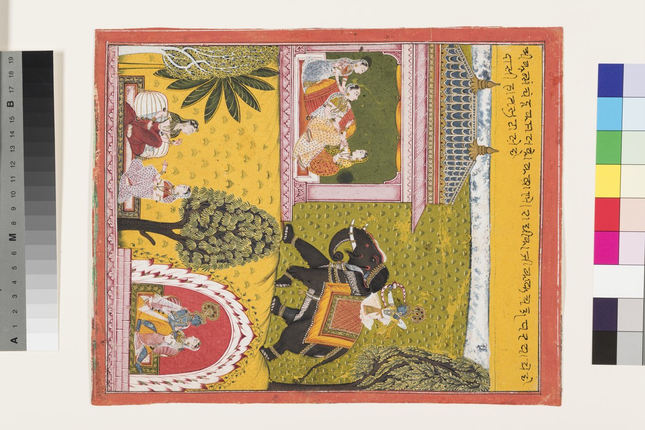 Krishna arriva dalla Radha innamorata, c.1700 da Indian School