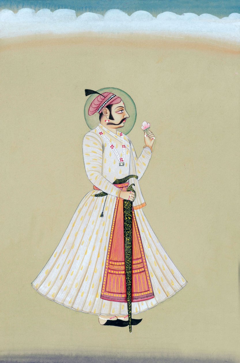 Miniatura di Maharana Amar Singh Udaipur da Indian School