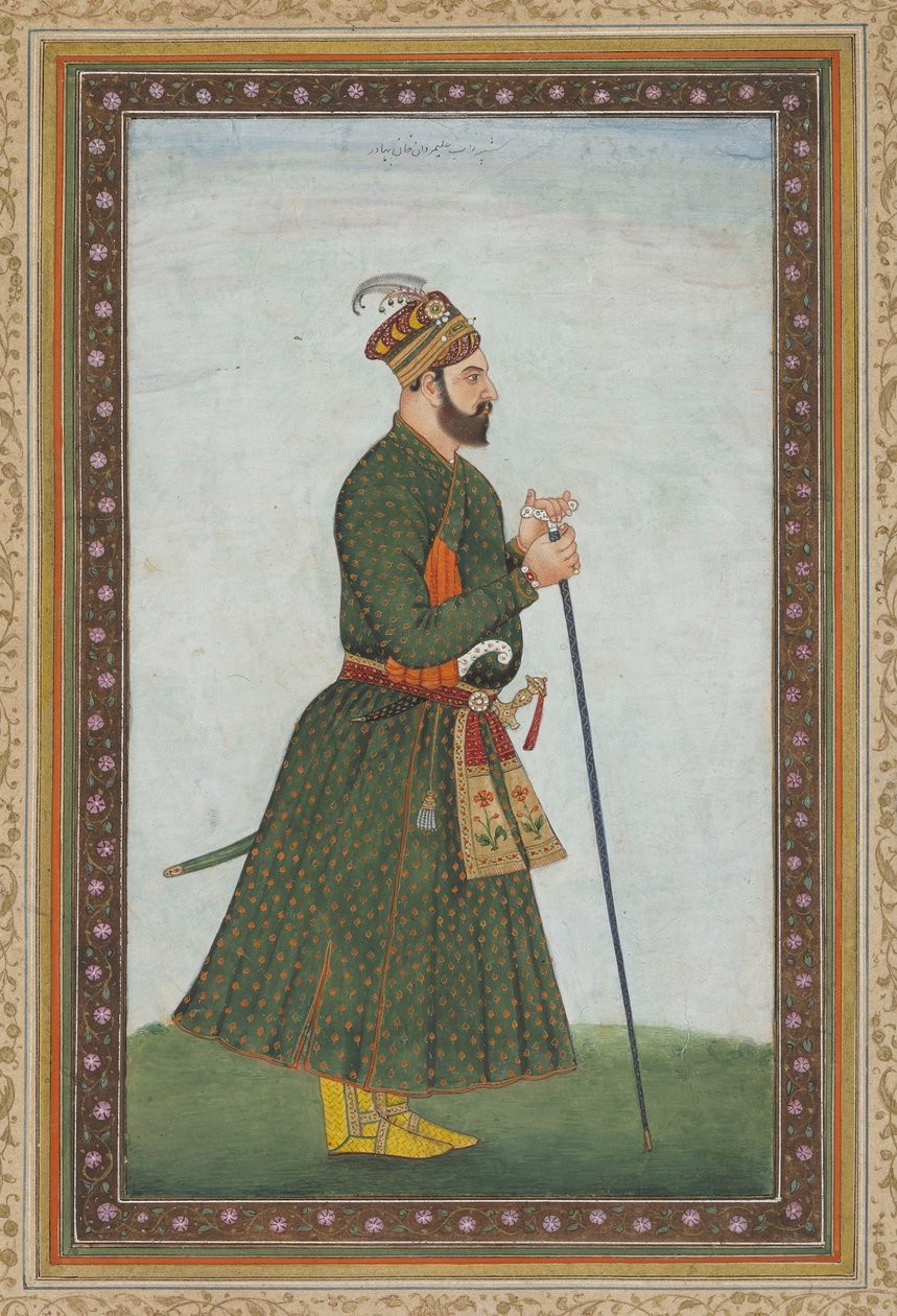 Nawab Ali-Mardan Khan, foglio di album staccato, c.1900 da Indian School