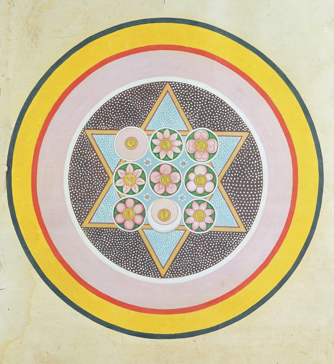 Disegno di stella tantrica da Indian School