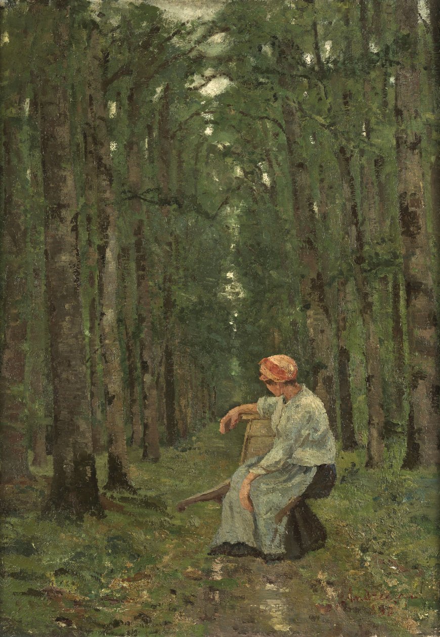 Donna nella foresta da Ion Andreescu