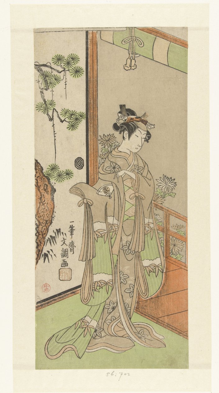 Attore Onoe Tamizo in ruolo femminile da Ippitsusai Bunchō