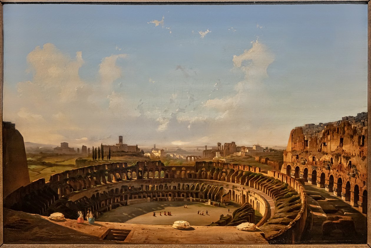 Vista interna del Colosseo da Ippolito Caffi