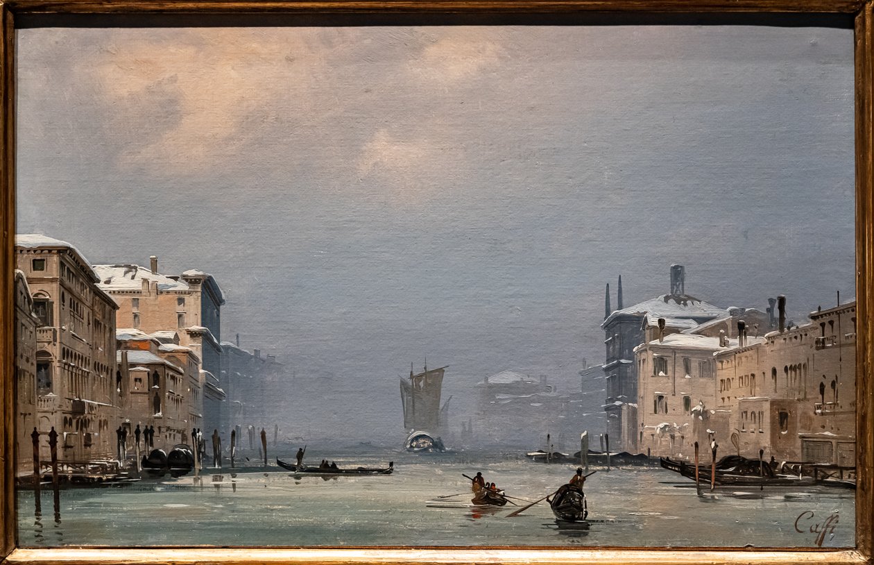 Neve e nebbia sul Canal Grande da Ippolito Caffi