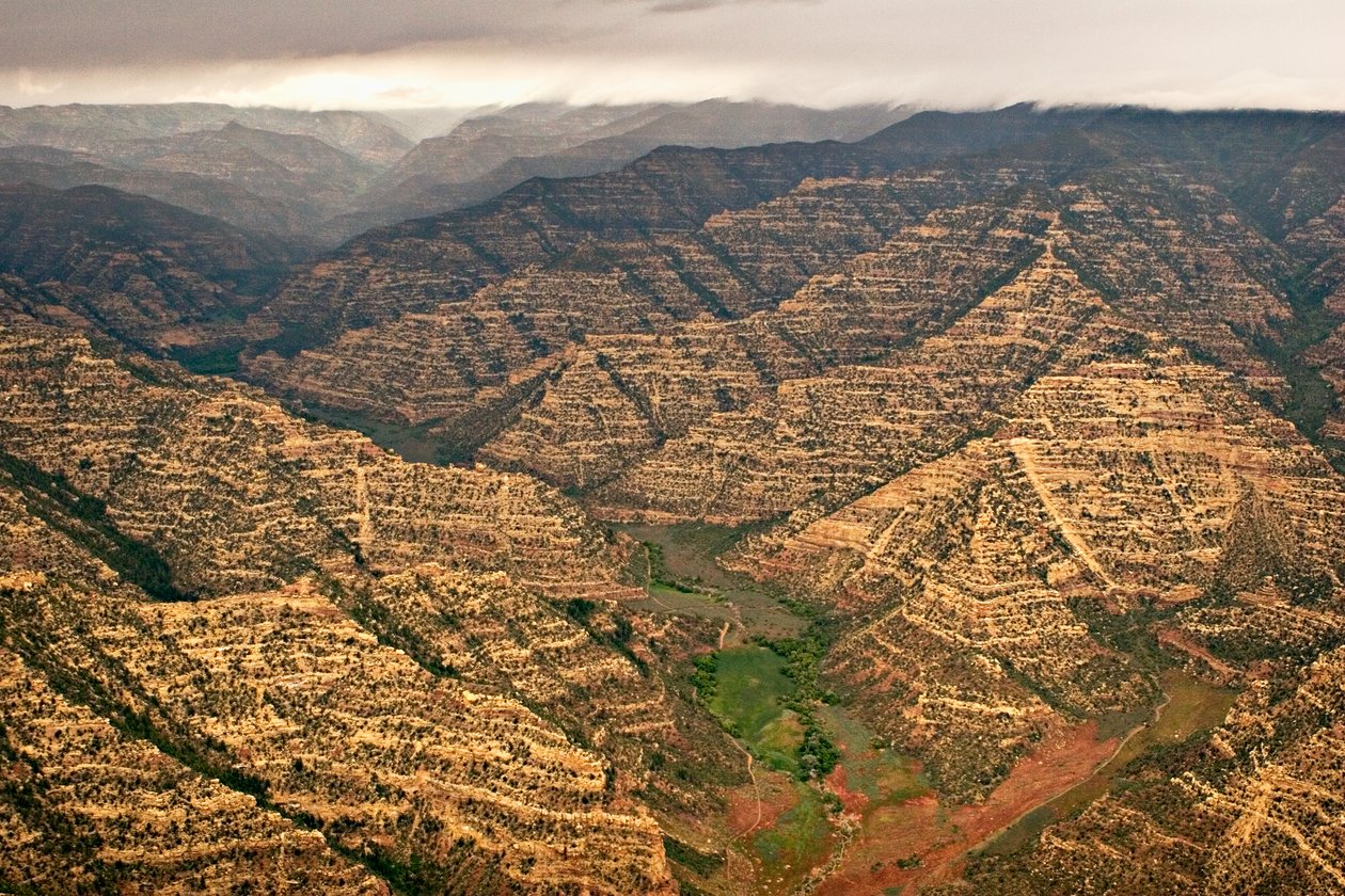 Fotografie aeree di Range Creek, Utah, 2005 da Ira Block