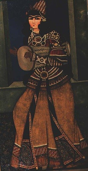 Ballerina con tamburo da Iranian School