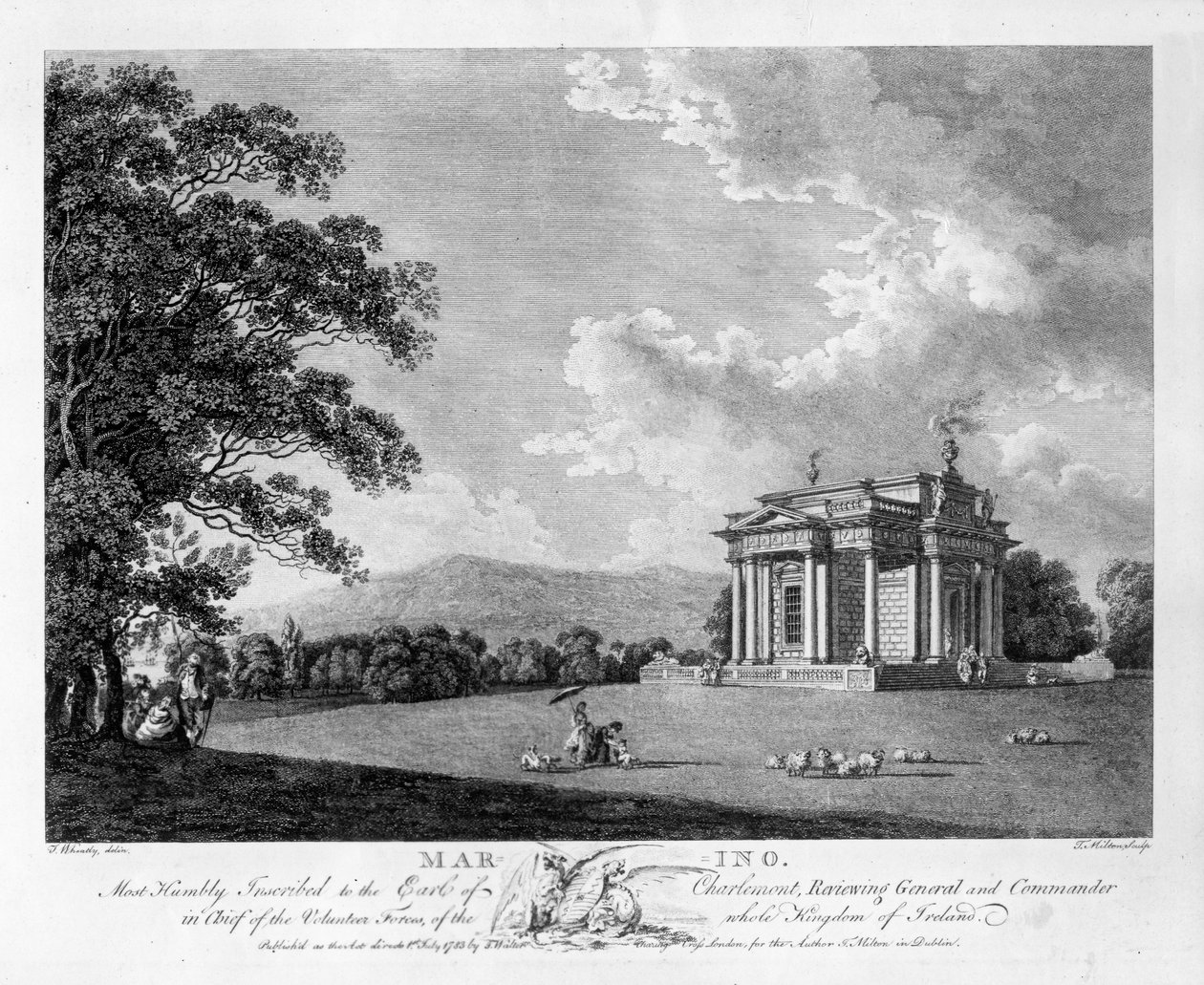 Il Casino a Marino, 1783 da Irish School