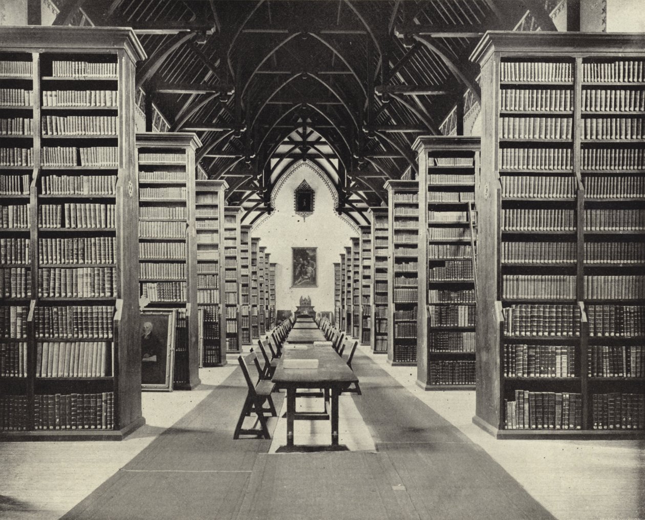 La biblioteca, Maynooth College (foto in bianco e nero) da Irish Photographer