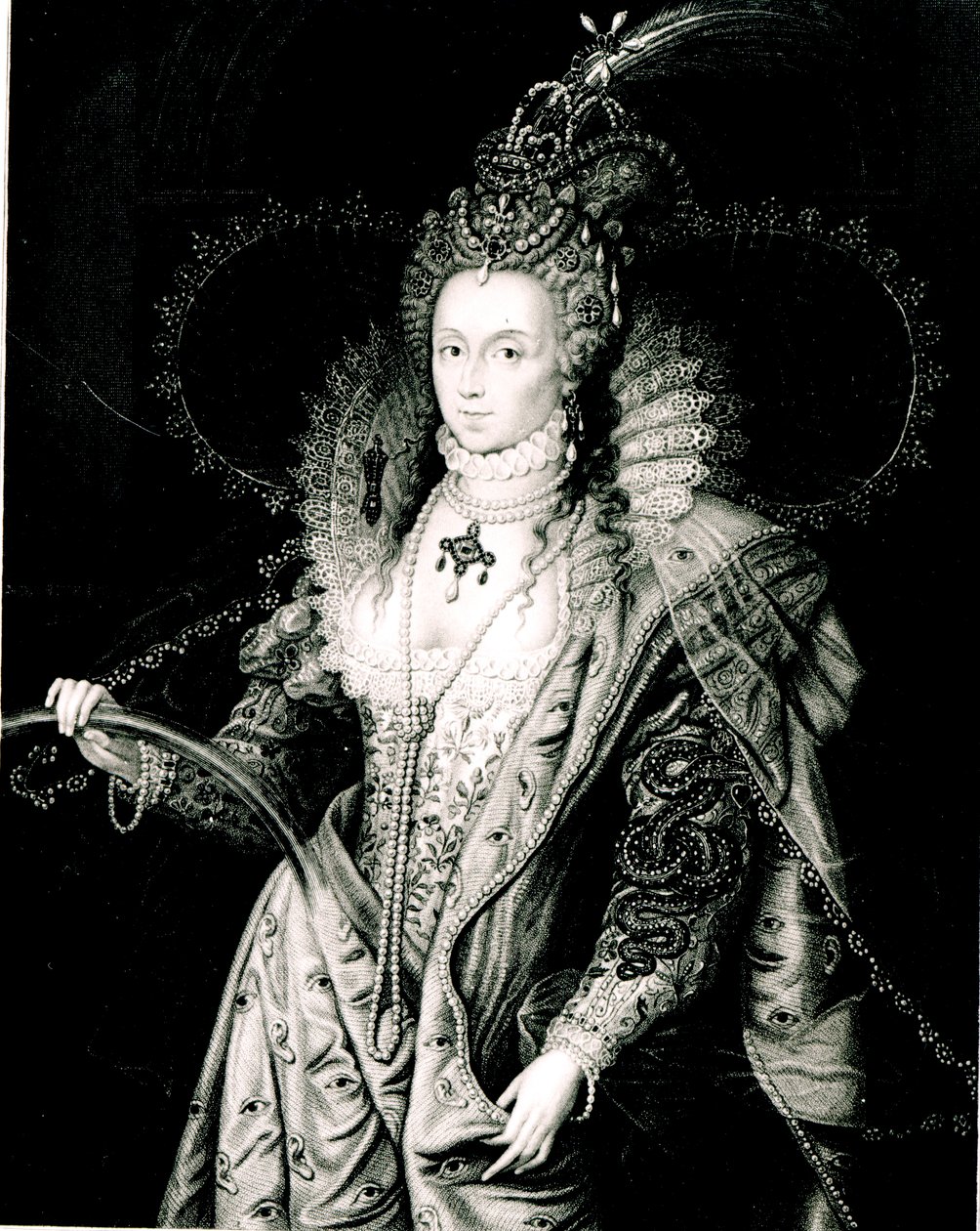 Elisabetta I disegnata da W.Derby e incisa da T.A.Dean da Isaac Oliver