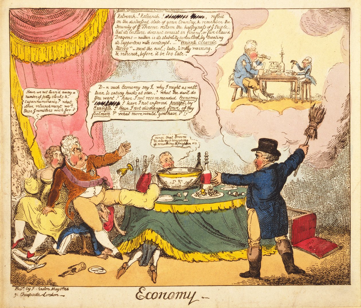 Economia, 1816 da Isaac Robert Cruikshank