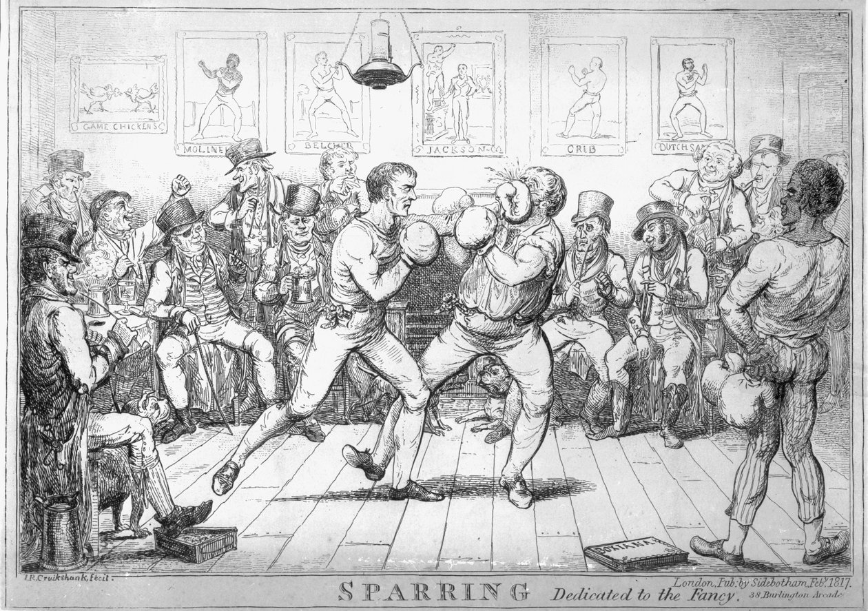 Sparring, 1817 da Isaac Robert Cruikshank