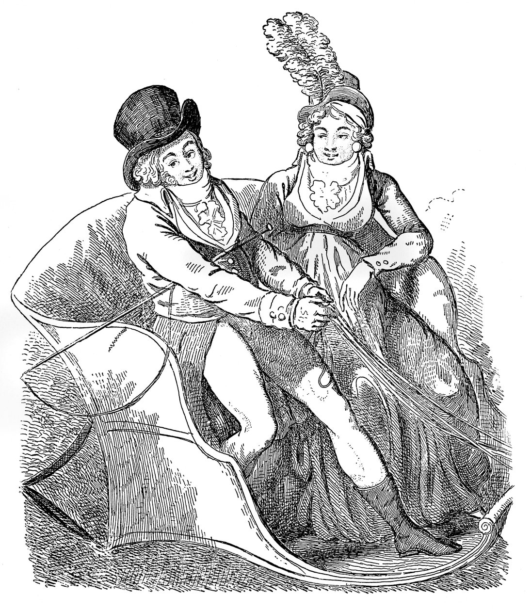 Un cardellino e la sua padrona, 1796 da Isaac Cruikshank
