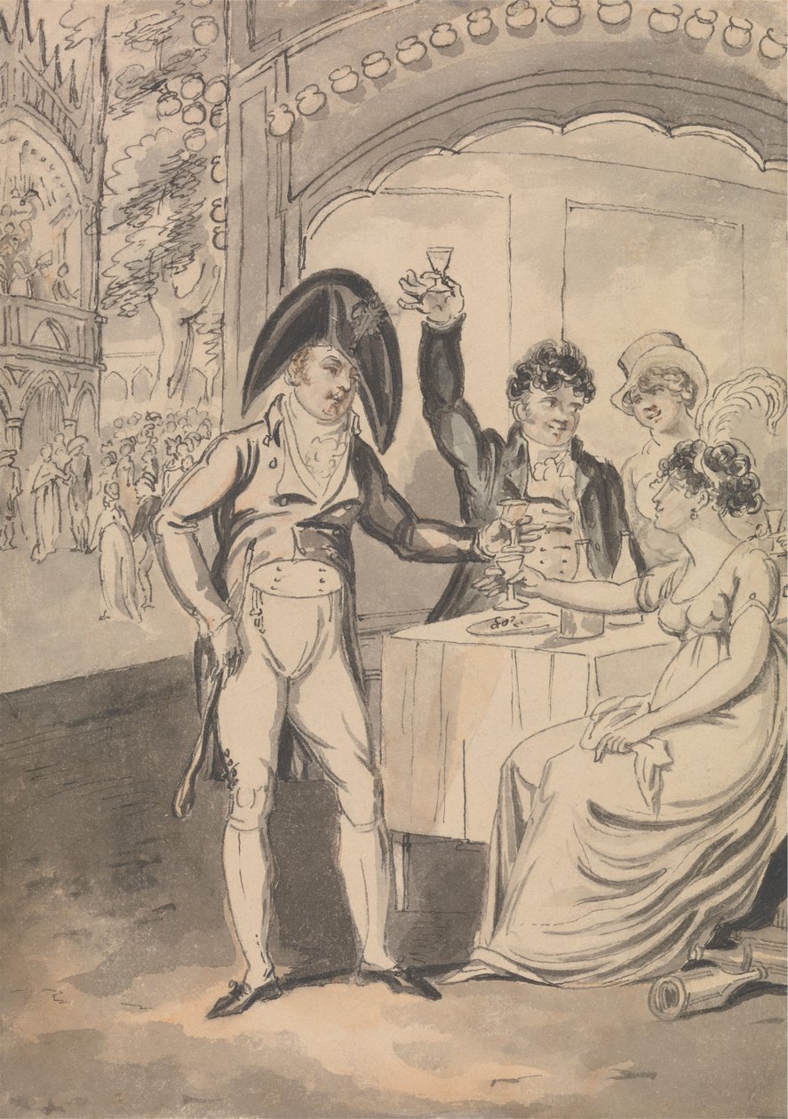 La cena a Vauxhall da Isaac Cruikshank