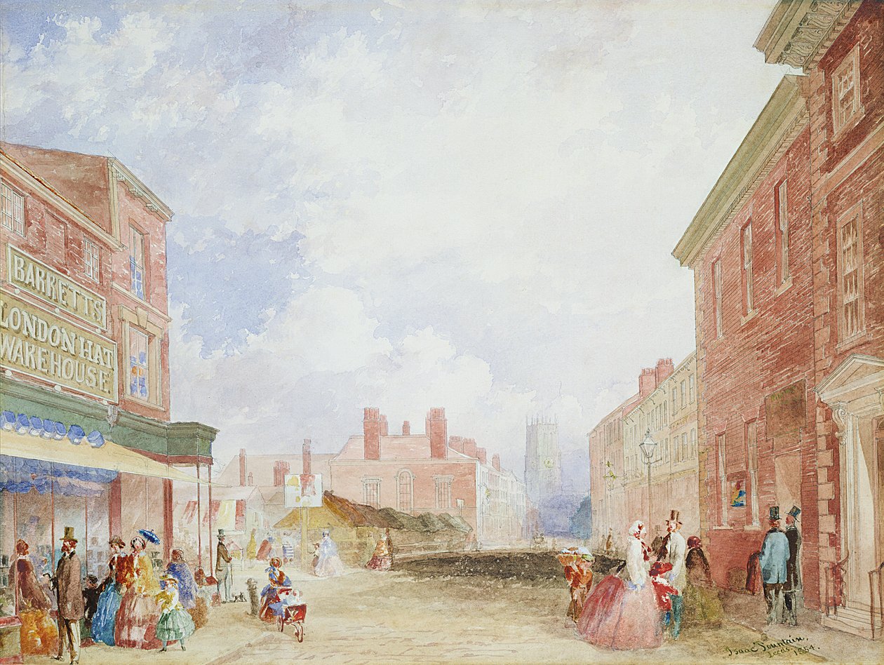 Veduta di Kirkgate, Leeds da Isaac Fountain