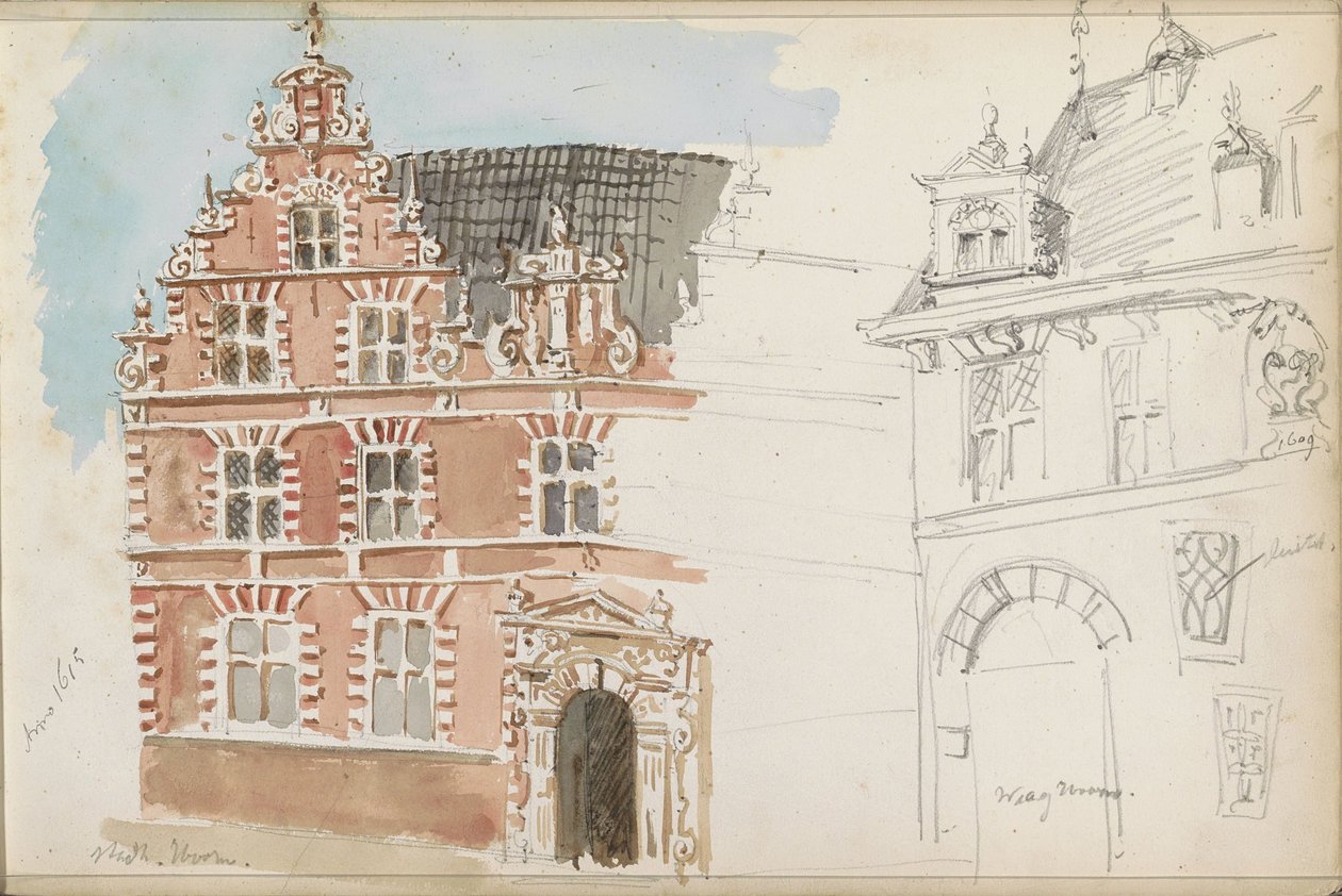 Municipio e la Pesa a Hoorn da Isaac Gosschalk