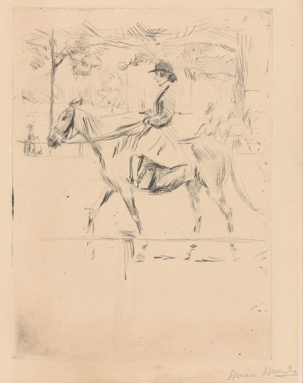 Donna a cavallo da Isaac Israels (signed by artist)