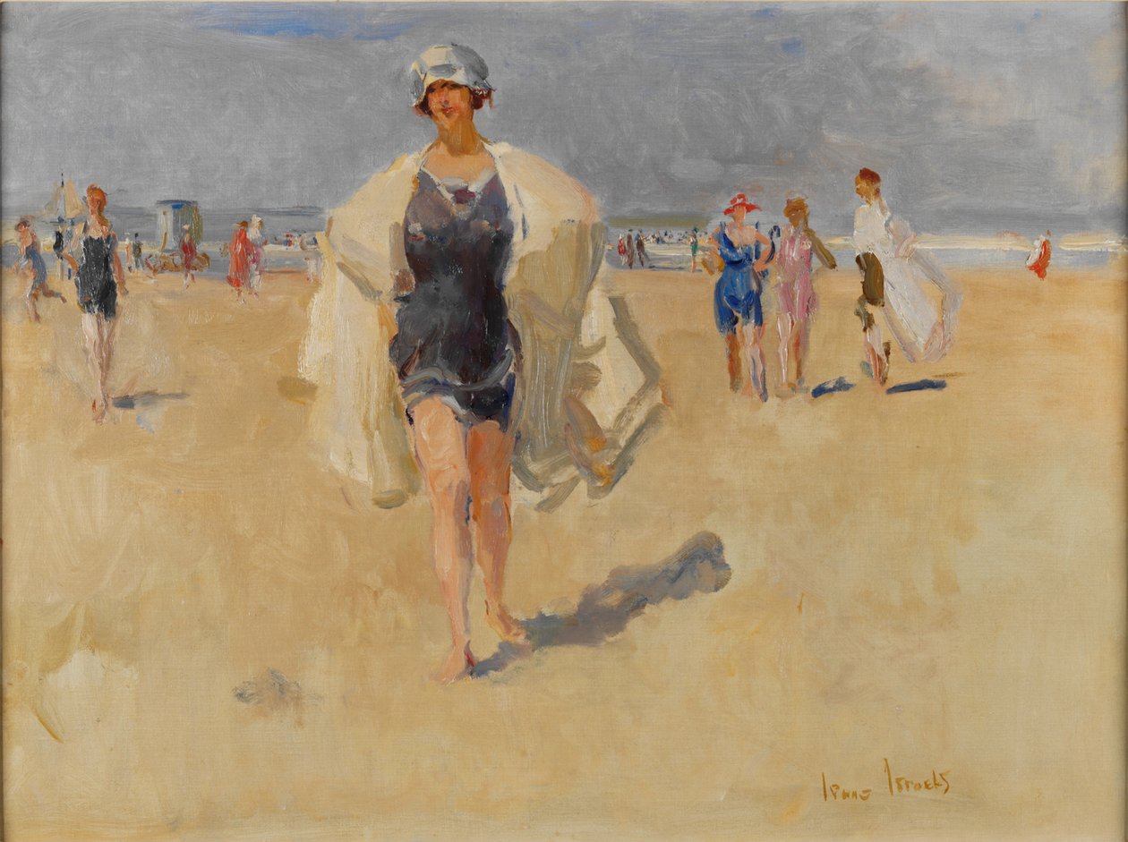 Signora sulla spiaggia di Viareggio da Isaac Israels