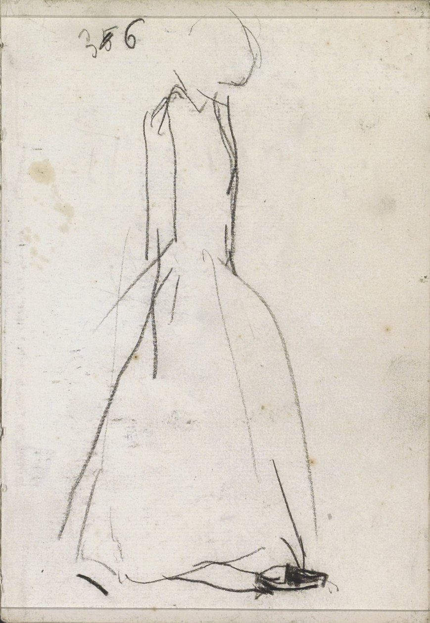 Donna in piedi, di profilo da Isaac Israels