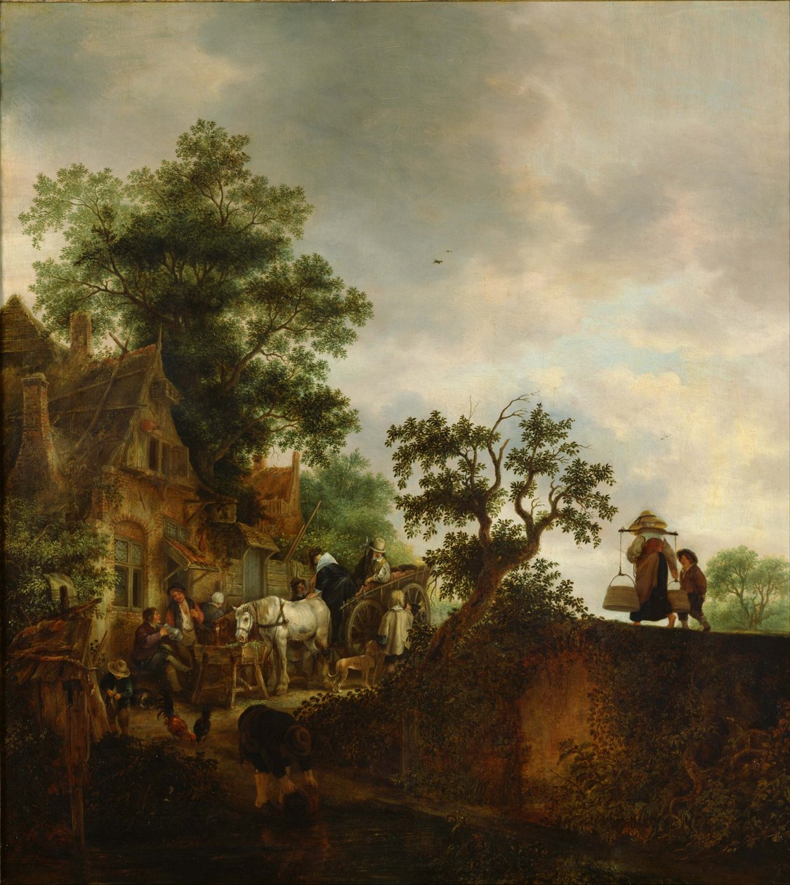 Viaggiatori che si Fermano in una Locanda da Isaak van Ostade