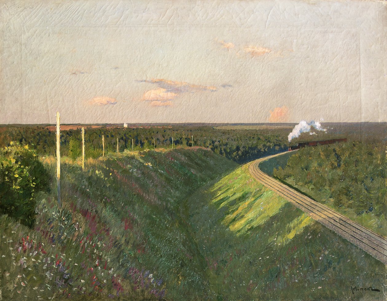 Un treno in viaggio da Isaak Ilyich Levitan