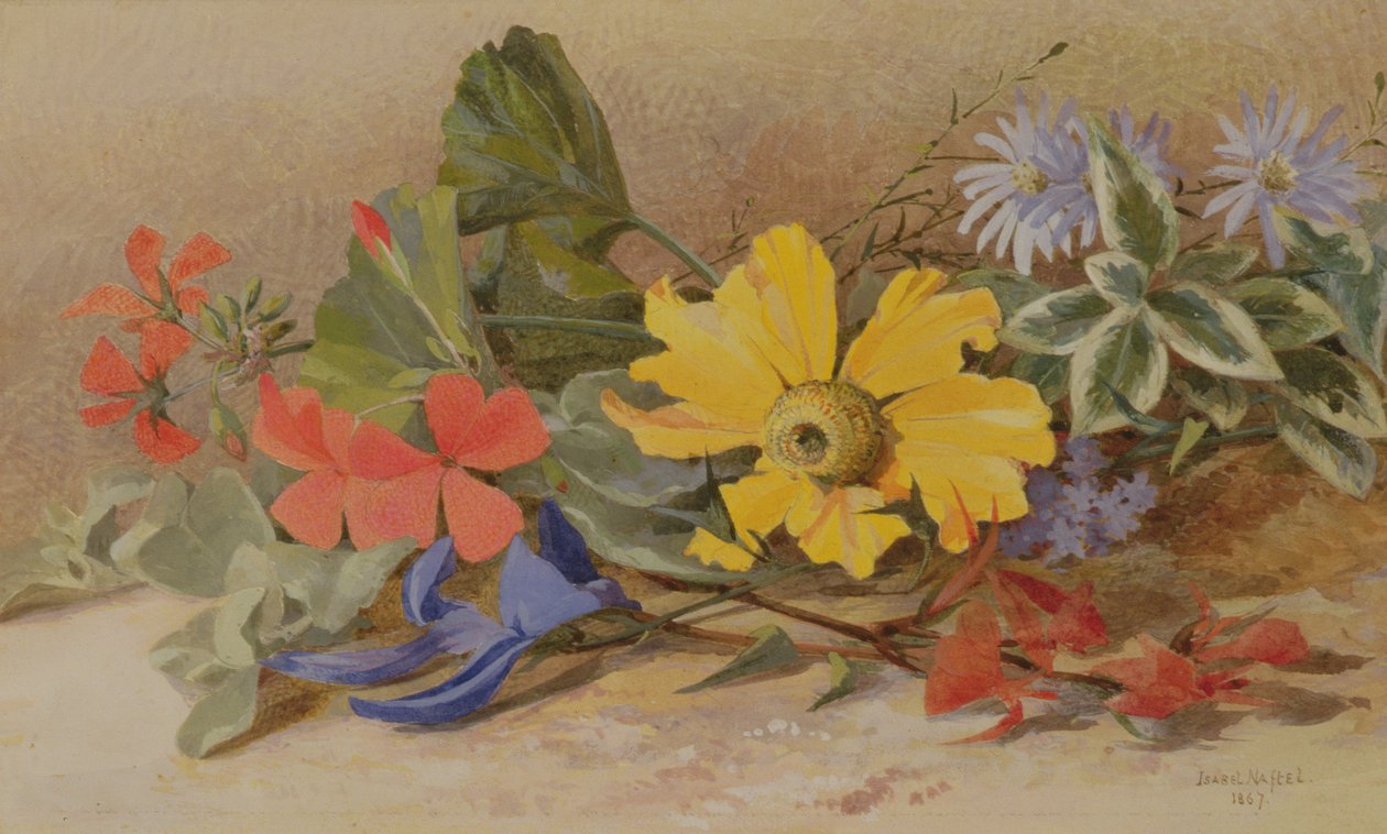 Natura morta - fiori misti, 1867 da Isabel Oakley Naftel