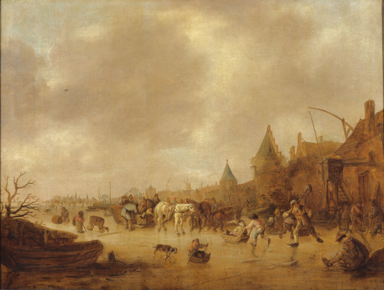 I pattinatori, 1644 da Isack van Ostade