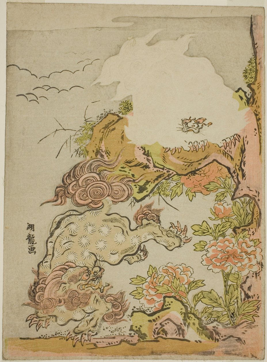 Leoni Cinesi e Peonie da Isoda Koryusai
