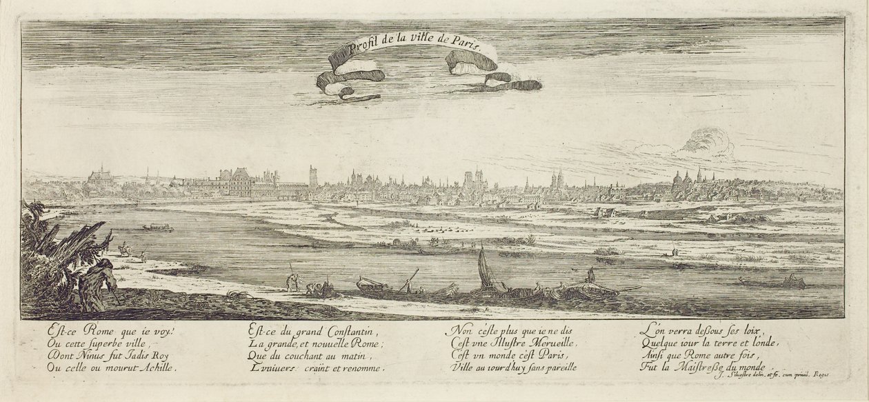 Profilo della città di Parigi da Israël Silvestre the Younger