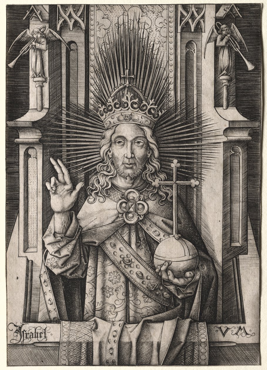 Cristo Redentore (Salvator Mundi) da Israhel van Meckenem