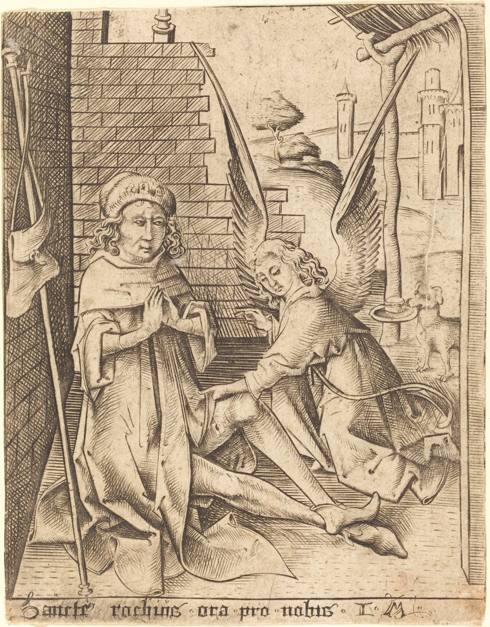 San Rocco, c. 1490-1500 da Israhel van Meckenem