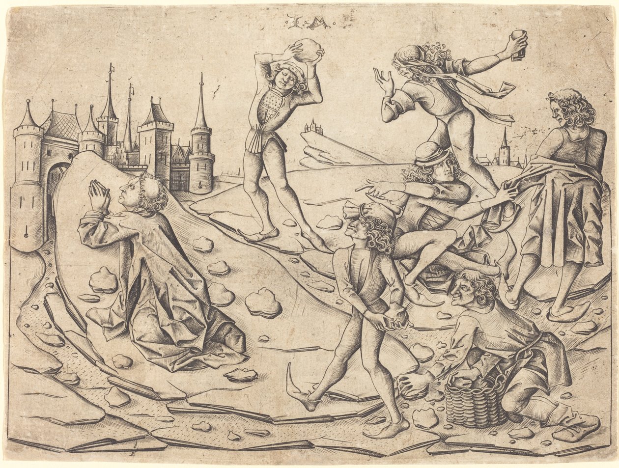 La lapidazione di Santo Stefano da Israhel van Meckenem