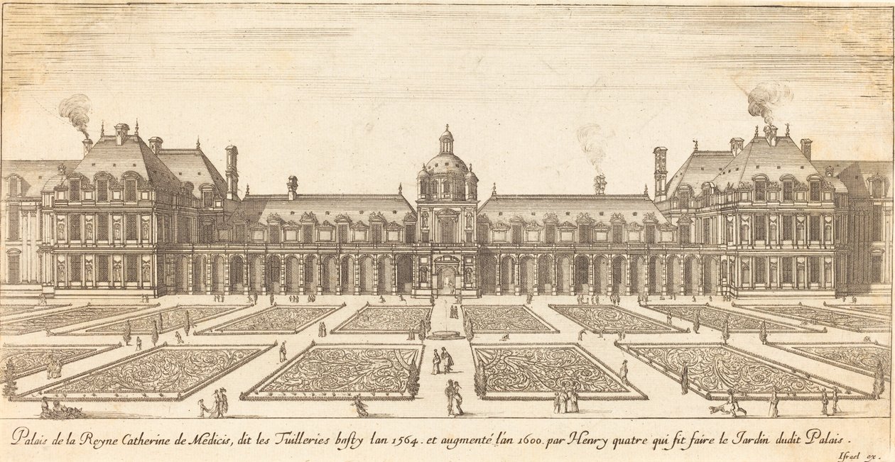 Palais de la Reyne Catherine de Medicis da Israël Silvestre