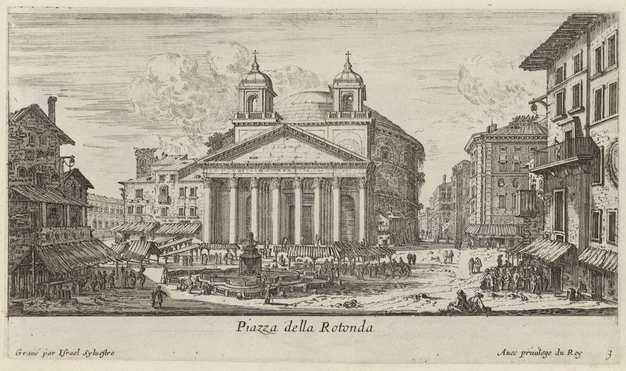 Piazza della Rotonda da Israël Silvestre